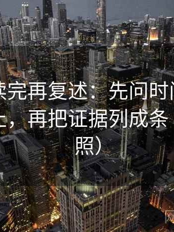 韩漫屋读完再复述：先问时间窗有没有写起止，再把证据列成条（五点对照）