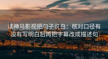读神马影视把句子说白：核对口径有没有写明白后再把字幕改成描述句