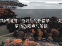 核对传播链：断开后的新篇章——读菠萝TV的观点与解读