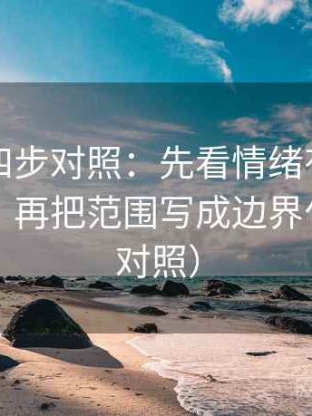 微密圈四步对照：先看情绪有没有冒充证据，再把范围写成边界句（四步对照）