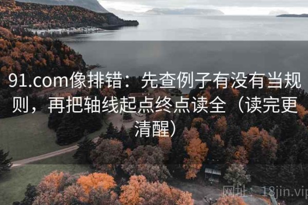 91.com像排错：先查例子有没有当规则，再把轴线起点终点读全（读完更清醒）