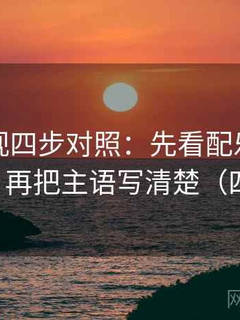 星辰影视四步对照：先看配乐是不是推情绪，再把主语写清楚（四步对照）