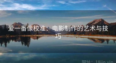 爱一番像校准：电影制作的艺术与技巧