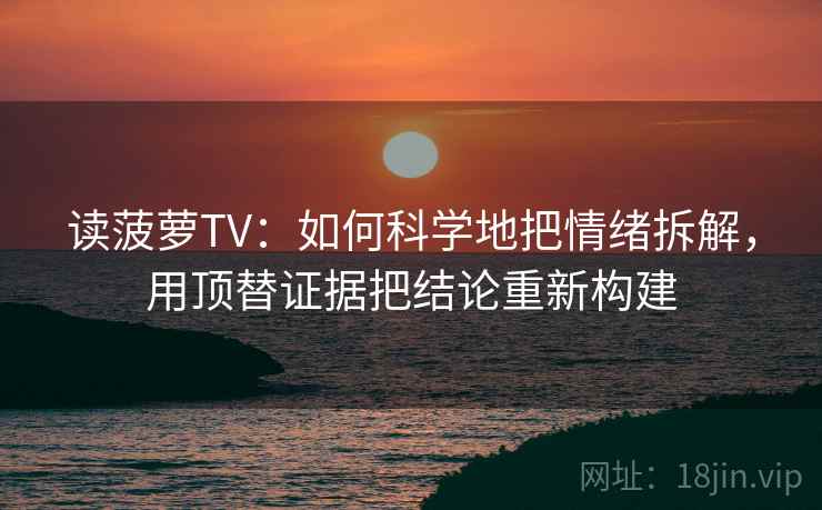 读菠萝TV：如何科学地把情绪拆解，用顶替证据把结论重新构建