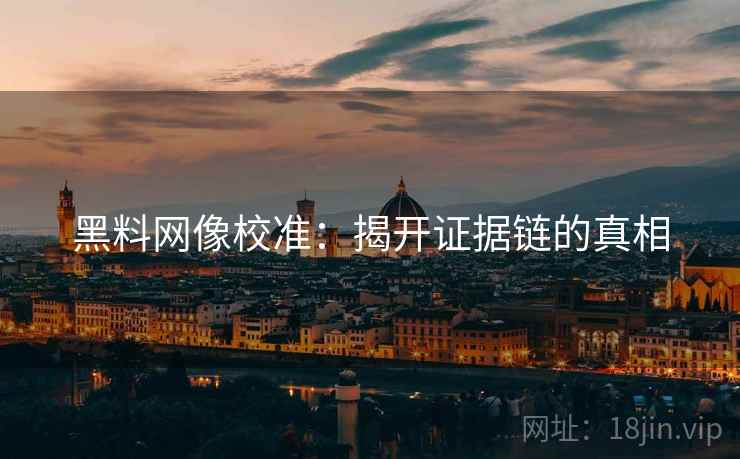 黑料网像校准:揭开证据链的真相 黑料网像校准:揭开证据链的真相